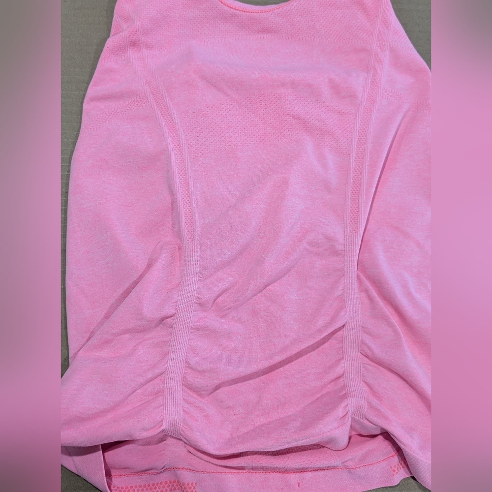 Athleta Bright Pink Fastest Track Stretch Tank Top Size Small - Picture 5 of 7
